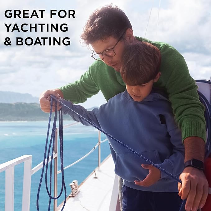 TECEUM Rope – 90 Feet x 3/8 Inch – Green Wave – Strong All-Purpose Utility Rope - Image 7