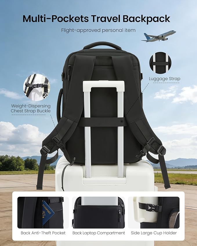 LOVEVOOK Travel Backpack for Women Men, Carry on Backpack for Traveling - Image 6