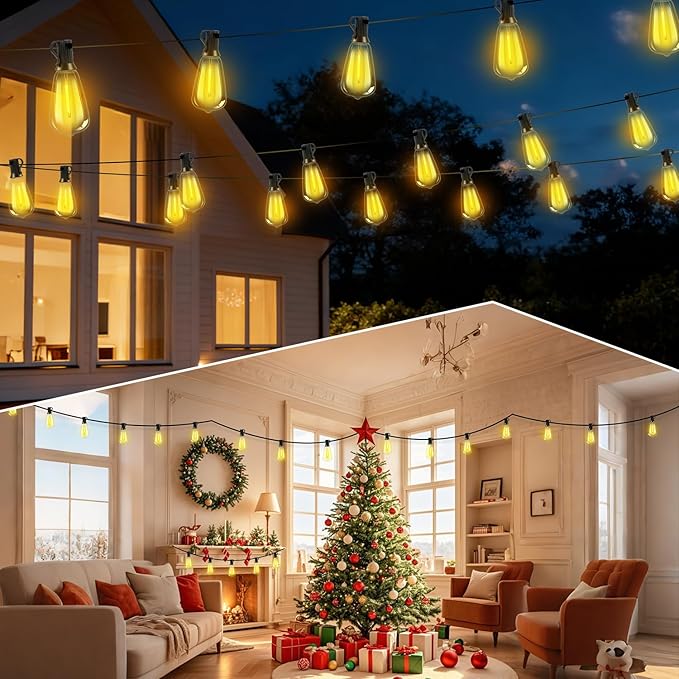 Outdoor Solar String Lights Waterproof: ST38 50ft Shatterproof Patio Lights - Image 8