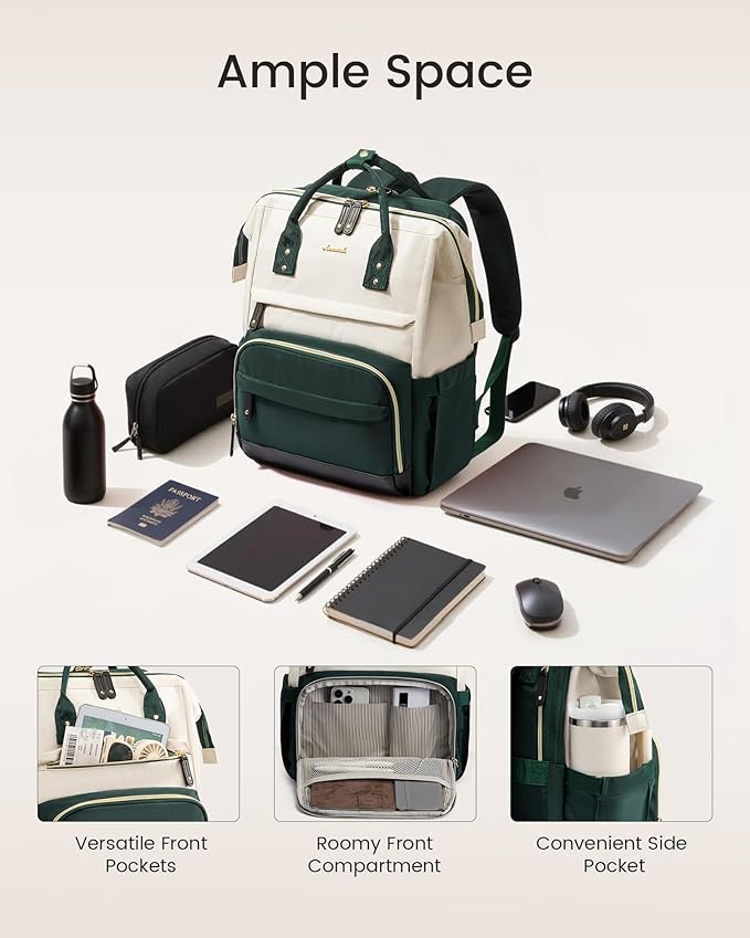 LOVEVOOK Laptop Backpack for Women, 15.6 Inch Work Business Backpacks Purse - Image 4