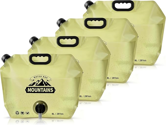 Collapsible 8L Water Storage Bag, BPA-Free Portable Folding Water Jug by MrBulloc