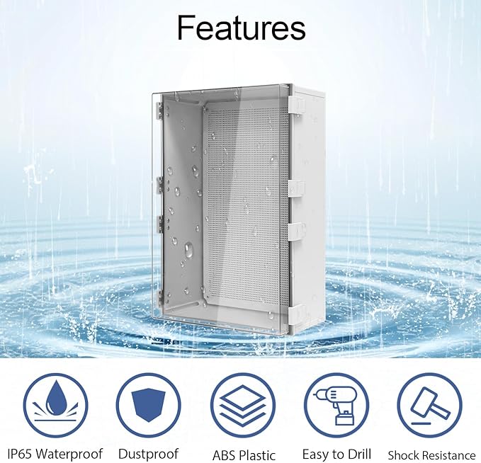 Electrical Box, IP65 Waterproof Dustproof ABS Plastic Enclosure, Outdoor and - Image 3