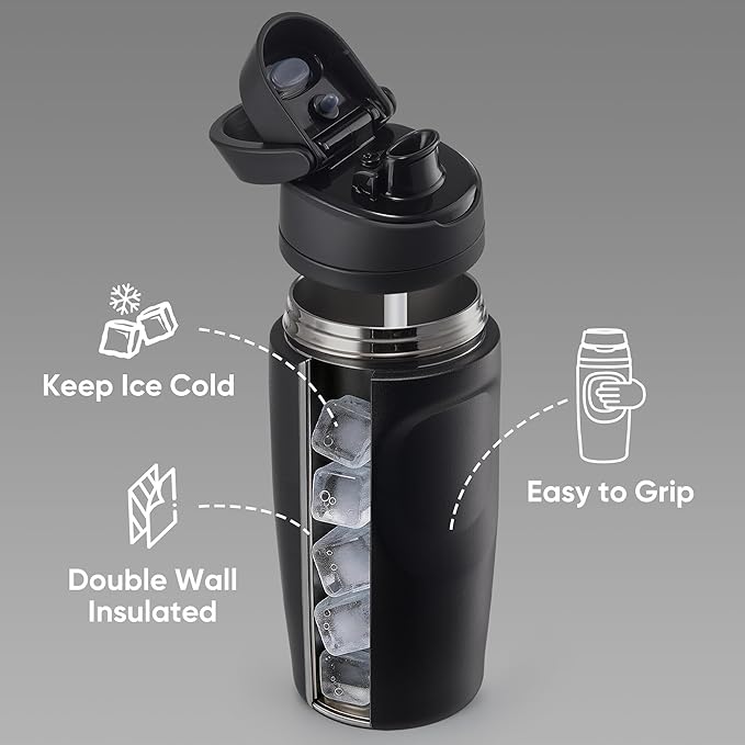 Fijinhom 16 oz Insulated Water Bottle, Stainless Steel Sports Water Bottle - Image 6