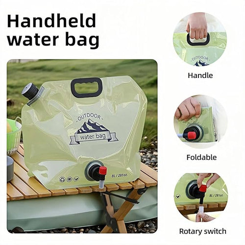 8L/281oz Outdoor Collapsible Water Jug BPA-Free w/Adjustable Faucet - Image 2