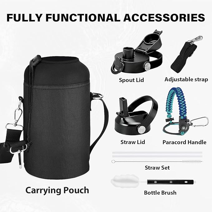One Gallon Insulated Water Bottle, Triple Wall 128 oz Stainless Steel Wide - Image 5