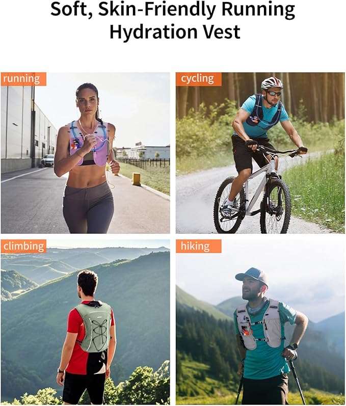 ECOHUB Running Hydration Vest Backpack, Lightweight Breathable Pack - Image 7