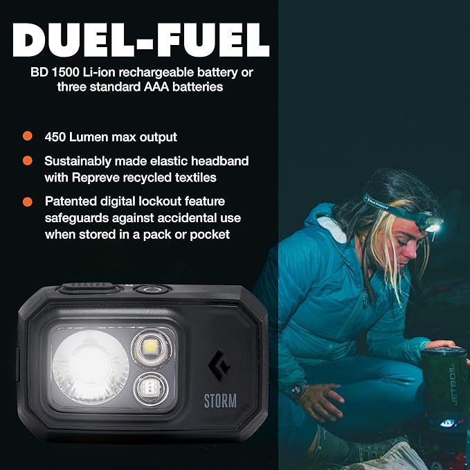 BLACK DIAMOND Storm 450 Headlamp | 450 Lumens Brightness | Waterproof & - Image 2