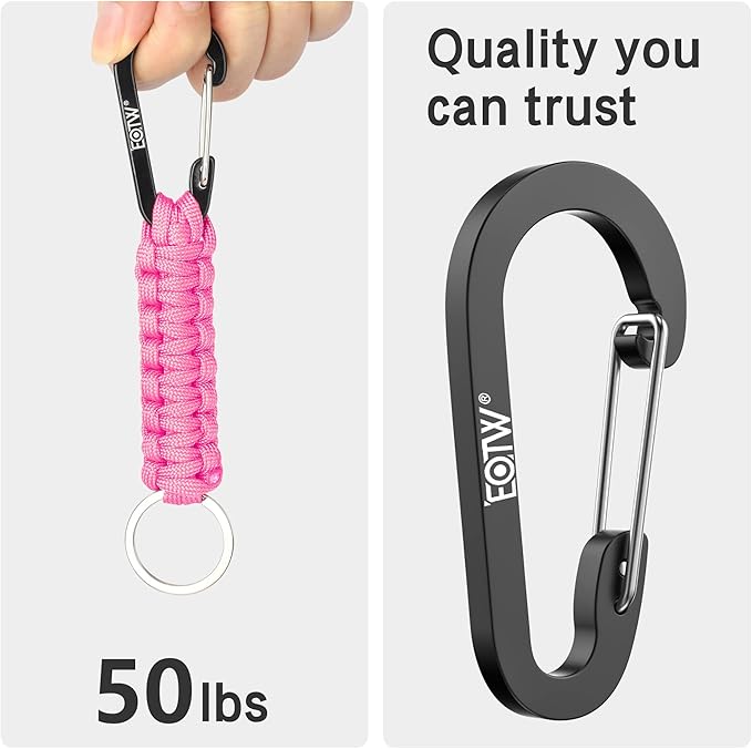 EOTW Paracord Keychain for Men Women Paracord Carabiner Backpack Keychain - Image 5