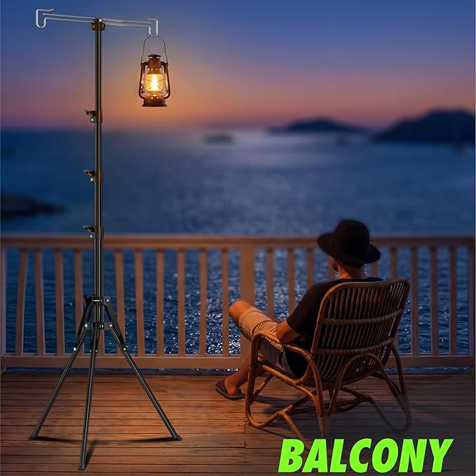 Telescopic Height Adjustable Camping Lantern Tripod Stand - Image 7