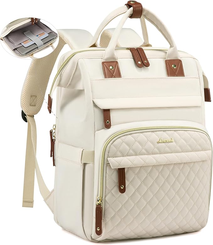 LOVEVOOK Laptop Backpack for Women, 15.6'' Waterproof Nurse Bag Teacher Work by LOVEVOOK