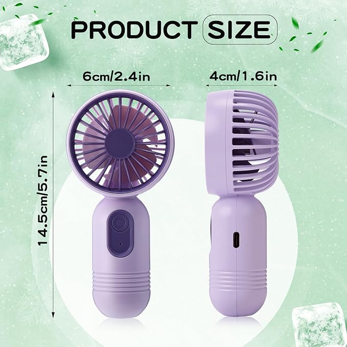 Rossesay 6 Pcs Mini Portable Fan Bulk Cute Handheld Lightweight Small Little - Image 3
