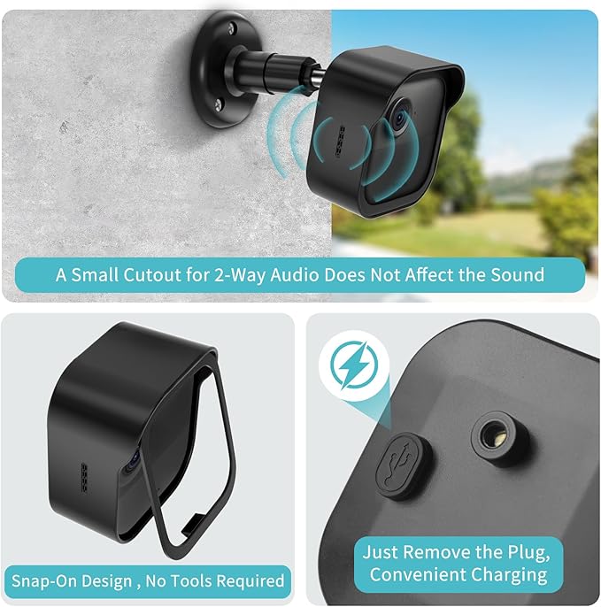All-New Blink Outdoor Camera Wall Mount, 3 Pack Weatherproof Housing, 360 - Image 5