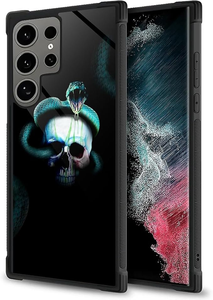 for Samsung Galaxy S24 Ultra Case, Skeleton Winding Snake Pattern Graphic - Image 5