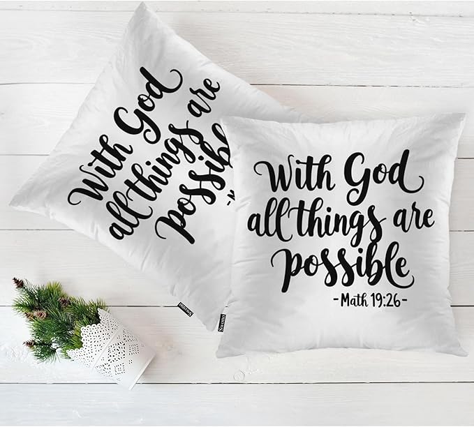 Swono Home Decorative Throw Pillow Covers Bible Quote, Hope - Image 5