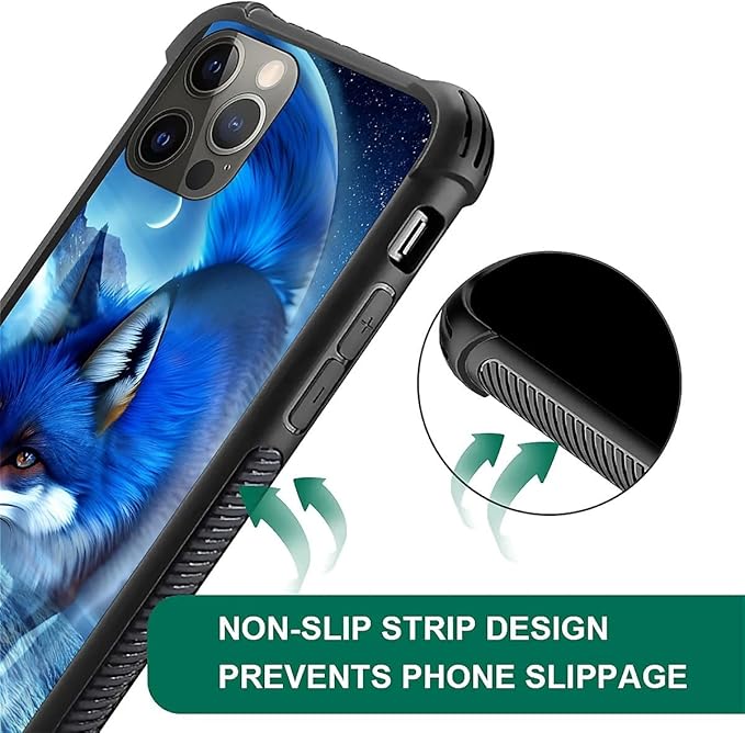 for iPhone 11 Pro Case, Snowy Mountain Fox Lake Pattern Graphic Design Girl Boy - Image 6