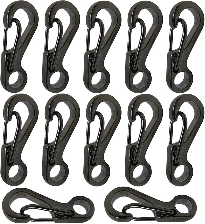 Mini Carabiner Clips with Metal Spring Wiregate Hook and Little Eye Hole by Bytiyar