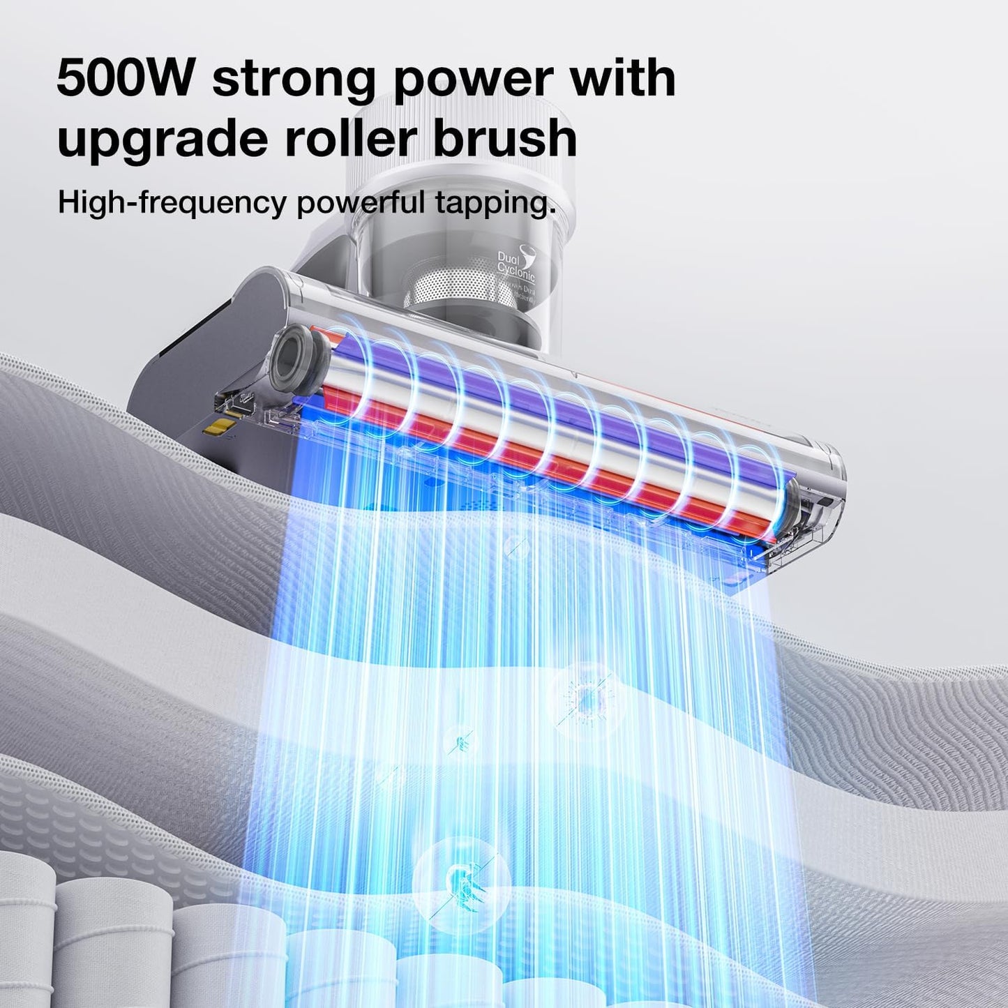 Jimmy WB81 Mattress Vacuum Cleaner, Upgraded Roller Brush, Smart Dust Sensor LED, UV Light and Ultrasound, PTC Heating, Best for Pet Hair and Anti-allergen (WB81, 2025 New Model)