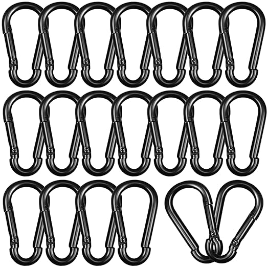 20PCS M8 Heavy Duty Carabiner Clip, 3Inch Snap Hook Quick Link Small Carabiner by XHAMXE