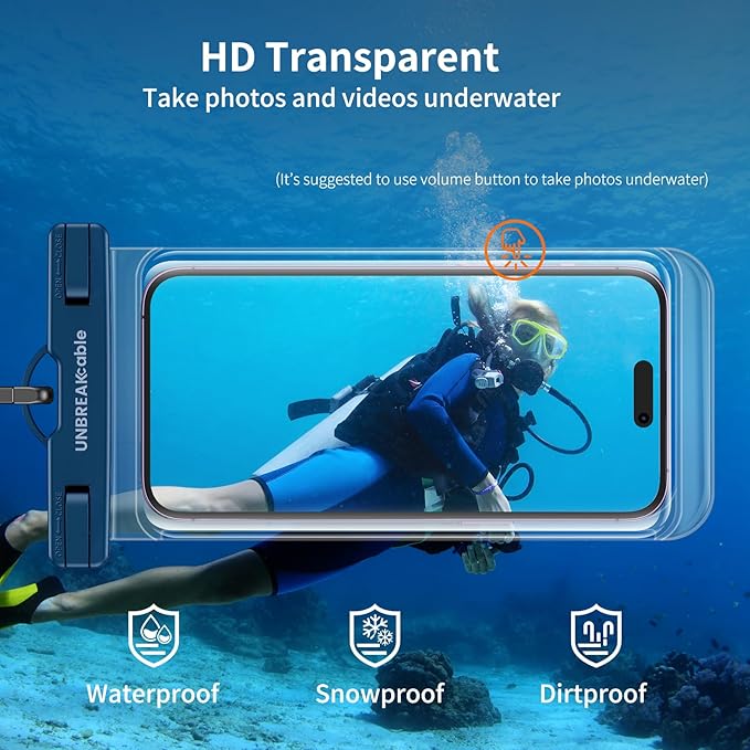 UNBREAKcable Waterproof Phone Pouch-2 Pack IPX8 Waterproof Phone Case - Image 3