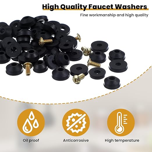 Xindojuz 58 PCS Hose Bib Repair Kit, Outdoor Faucet Washers Assorted Kit - Image 4