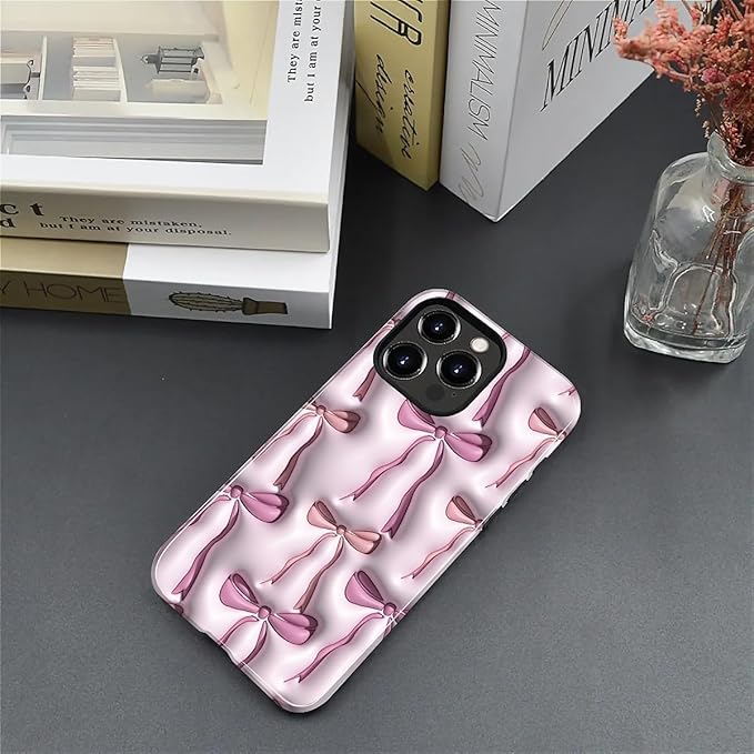 for iPhone 14 Pro Max Case, HL2 Abstract Ribbons Bows Hybrid 2 Layer Hard Shell - Image 5