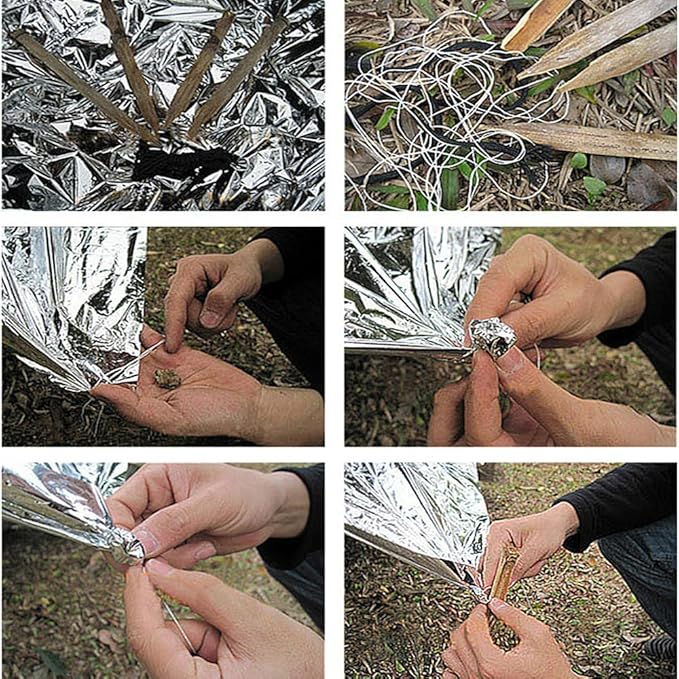 Crisonky Emergency Mylar Thermal Blankets, Designed - Image 7