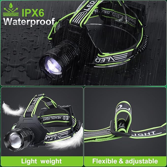 BUD K Rechargeable LED Headlamp, 1000 Lumens Super Bright Headlamp Flashlight - Image 7
