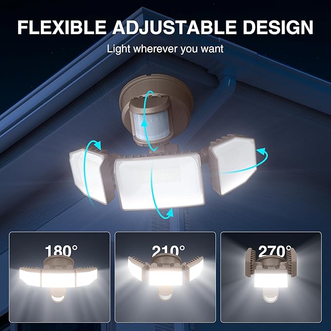 Abovizo 85W LED Security Lights Motion Sensor Light Outdoor, 8500LM Dusk to Dawn - Image 8