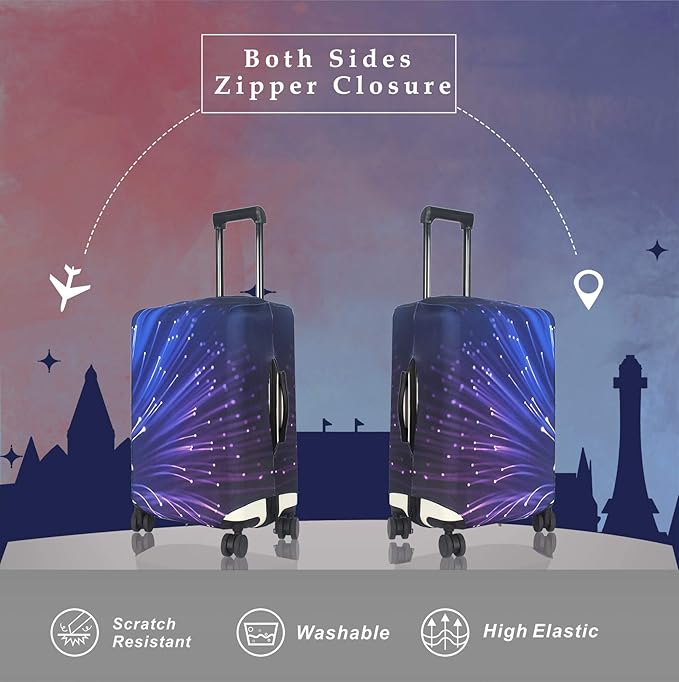 Explore Land Travel Luggage Cover Suitcase Protector Fits 18-22 Inch Case - Image 2