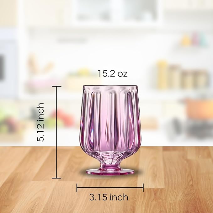 15oz Unbreakable Premium Drinking Glasses Set of 4 - Image 3