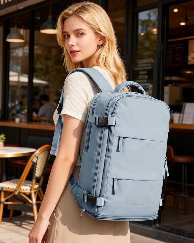 coofay Large Travel Backpack For Women Men Airline Approved Carry On Backpack - Image 2
