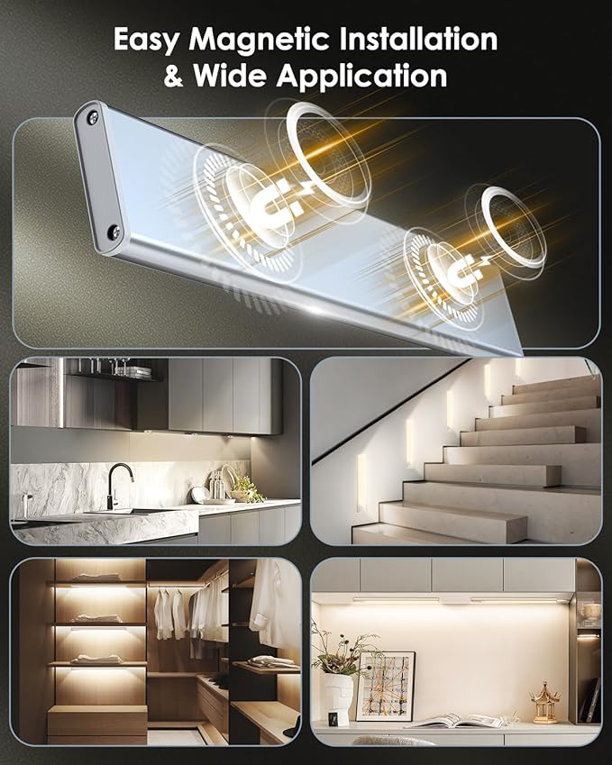 5 Pack Under Cabinet Lights, Rechargeable Under Cabinet Lighting Wireless - Image 6