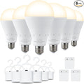 DEBAOBULB 6 Pack Rechargeable Emergency Light Bulbs, Battery Powered LED Light by DEBAOBULB