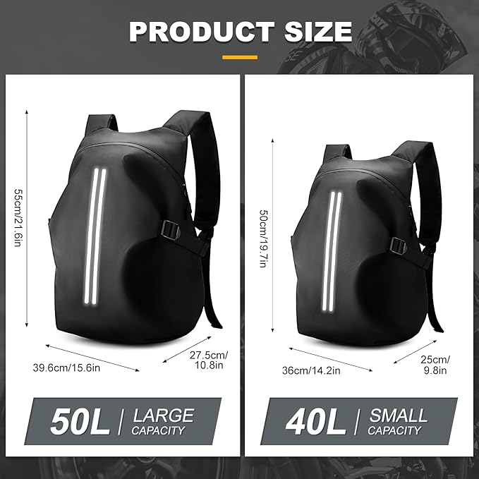 Motorcycle Helmet Backpack, Luggage Backpack - Image 3