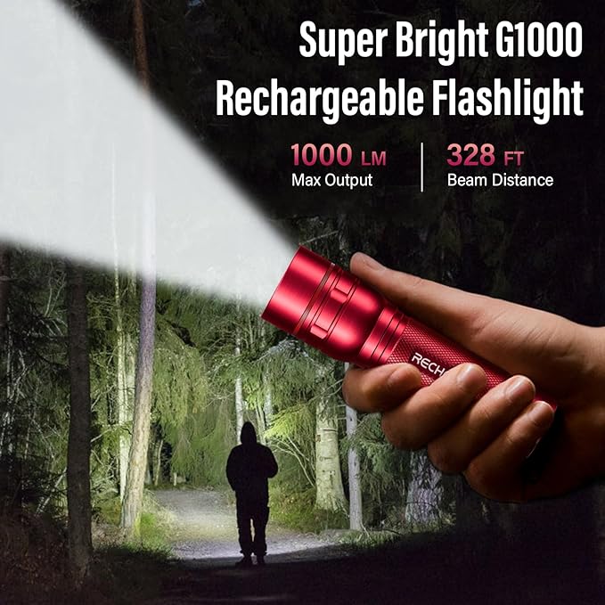 Rechargeable Flashlights High Lumens, G1000 Super Bright Flash Light 2 Pack - Image 5
