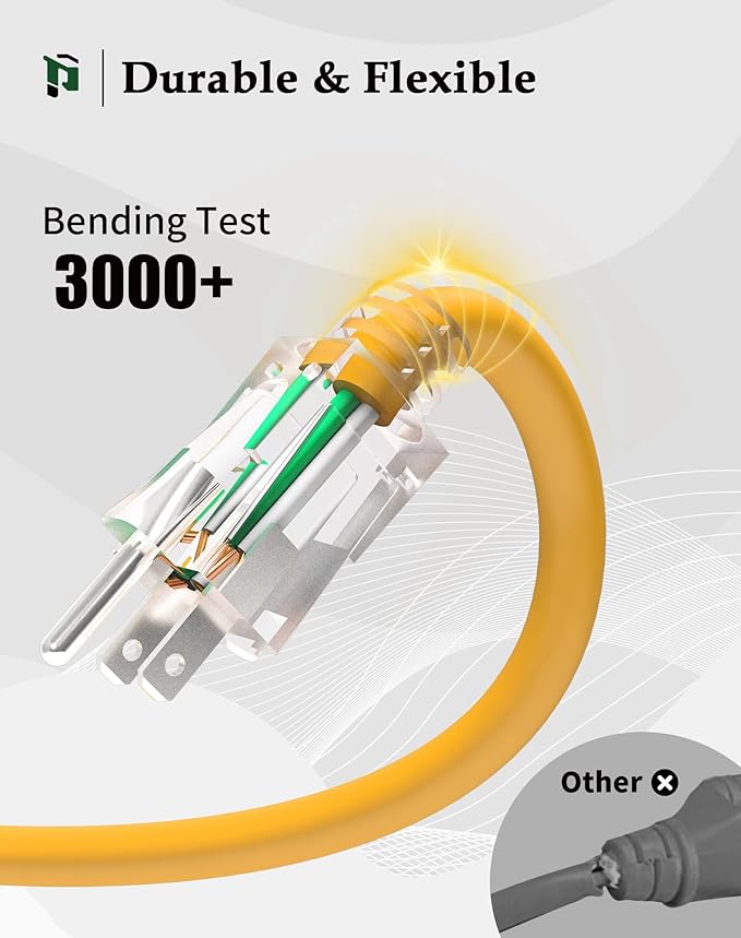 10Ft 12 Gauge Outdoor Extension Cord - Image 4