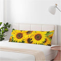 Sunflower Body Pillow Cover Yellow Sunflowers Field Decorative Body Pillow by Unknown