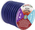 Mandala Crafts Round Genuine Navy Blue Leather Cord by MandalaCrafts