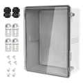 LeMotech Electrical Box, IP67 Waterproof Hinged Clear Cover Stainless Steel by LeMotech