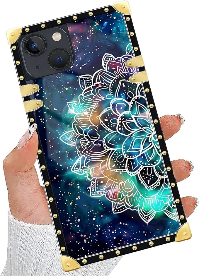Compatible with iPhone 13 Case, Starry Sky Colourful Mandala Luxury Golden - Image 5