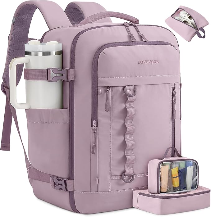 LOVEVOOK 40L Travel Backpack for Men Women, Waterproof Carry On Backpack for by LOVEVOOK