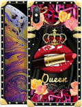 Compatible with iPhone XR Case, Queen Lip Crown Leopard Print Luxury Golden by Unknown