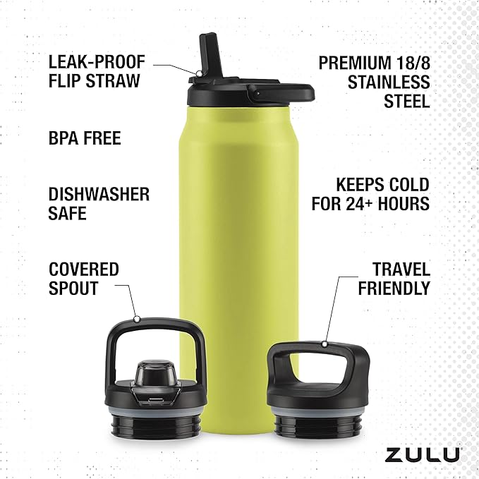 ZULU Base 40oz Stainless Steel Water Bottle - Image 4