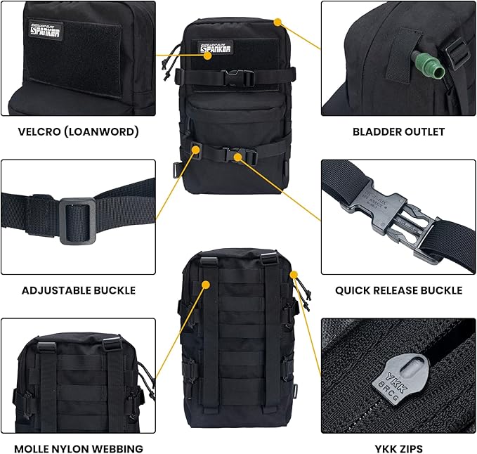 EXCELLENT ELITE SPANKER Tactical MOLLE Hydration Backpack Water Bladder Carrier - Image 3