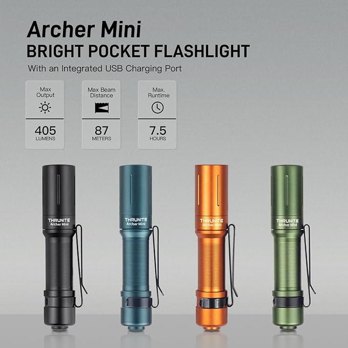 ThruNite Archer Mini Pocket EDC Pen Flashlight, USB-C Rechargeable Mini LED - Image 8