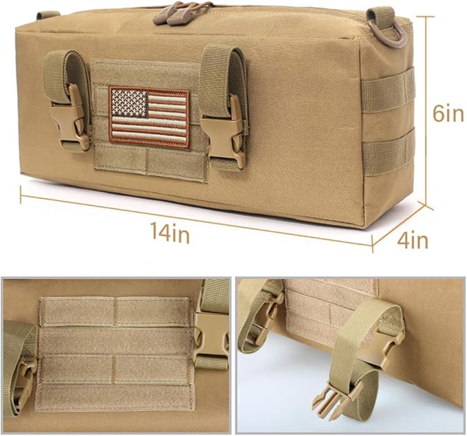 WYNEX Large Molle Pouch, Tactical Molle Bag Vertical Admin Pouch, Modular - Image 5