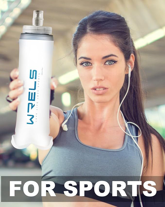 WRELS Running Collapsible Flask TPU Soft Water Bottle, Lightweight Hydration - Image 6