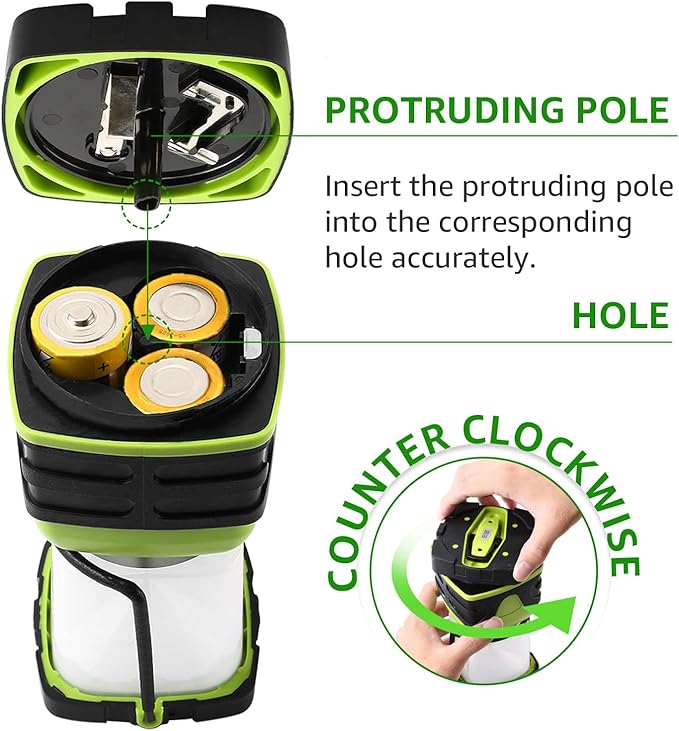 LE 1000LM Battery Powered LED Camping Lantern, Waterproof Tent Light - Image 8