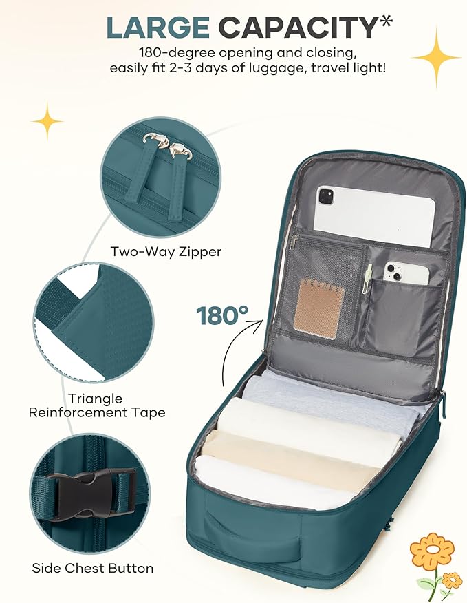 coofay Travel Backpack For Women Men Airline Approved Carry On Backpack Flight - Image 6