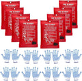 Blankets 8 Packs with Gloves. High Heat-Resistant fire Blankets by SACXFMC